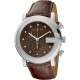 Montre Gucci 101 G Chronographe Cuir Marron YA101344