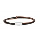 Bracelet Cuir Noir et Bronze DIANGELO REN048