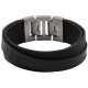 Bracelet FOSSIL Acier et cuir homme - JF84818040