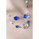 Collier pierres Swarovski bleu AMJ 127/02