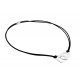 Collier Cuir Noir menottes REN040