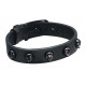 Bracelet Police WRAITH en cuir et Spectre noir 