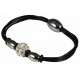 Bracelet Cuir et perle Strass DI ANGELO -  REN179